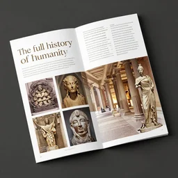 photo of the national art museum museum exhibition brochure of an exhibition called the full history of humanity