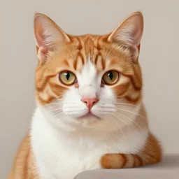 an orange white tabby cat drawn by Sandara, realistic painting, high definition, digital art, matte painting, very detailed, realistic
