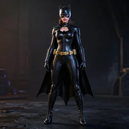 full body render of elizabeth olsen as catwoman from batman arkham knight, unreal engine, volumetric illumination, digital art, octane render, cinematic lightning, 8 k