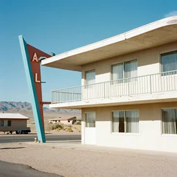 a midcentury modern motel in reno nevada in the year 1 9 6 7