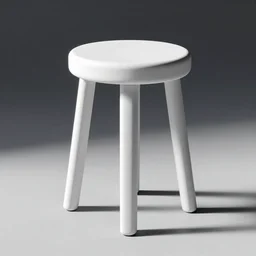 keyshot rendering of stool design by calatrava, white tone & mannar, 4 k, high detailed