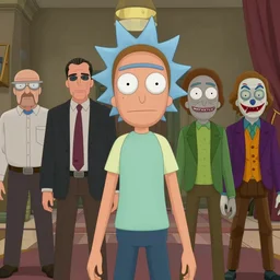 Pixar animated character, woman who's a female version of acombination of Travis Bickle, Tyler Durden, Rick from Rick and Morty, The Wolf of Wall Street, Scarface, Don Draper, Walter White, the guy from A Clockwork Orange, The Joker and Patrick Bateman, 3D animated CGI cartoon 8K screenshot, trending on IMDB