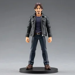 norman reedus, an anime nendoroid of norman reedus, figurine, detailed product photo