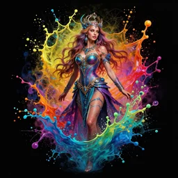 nancy wheeler splash art graphic design color splash high contrasting art, fantasy, highly detailed, art by greg rutkowski