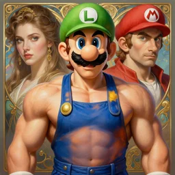 gigachad luigi bodybuilder in final fight by ilya kuvshinov, ernest khalimov body by krista sudmalis, super mario bros, fantasy character portrait, symmetrical face concept art, hyper realistic, intricate, elegent, highly detailed, digital painting, concept art, smooth, sharp, focus, illustration, art by artgerm and greg rutkowski and alphonse mucha, artstation