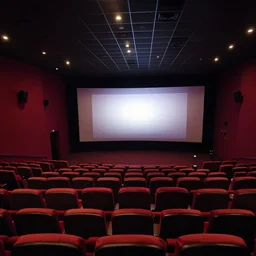 an infinitly big cinema hall, but the screen is small