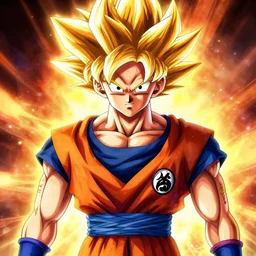 symmetry!! stunning portrait of goku super saiyan!! by akira toriyama, by victo ngai, kilian eng vibrant colors, dynamic lighting, digital art, winning award masterpiece, fantastically beautiful, illustration, aestheticly inspired by beksinski and dan mumford, trending on artstation, art by greg rutkowski, 8 k