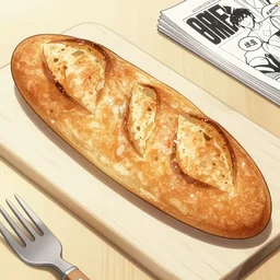one punch man baking french baguette, manga book anime style, anime key visual, pixiv