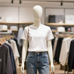 mannequin shopping at a clothing store