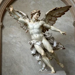 Angel falling from heaven by Michelangelo