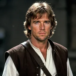 luke skywalker but played by arnold schwarzenegger with terminator hairdo