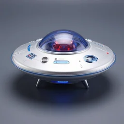 a photo of a futuristic ufo toy