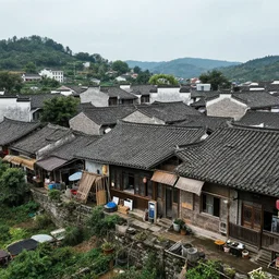 photo of an small cozy chinese town