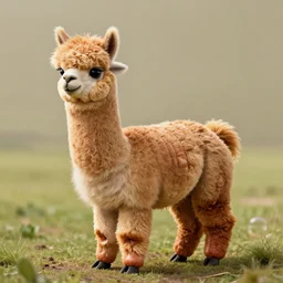 an hyperrealistic award winning photograph of an alpaca made of sausage, an alpaca shaped like a sausage, featured in national geographic. high resolution