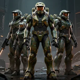 Noble Six from Halo, cinematic lighting, concept art