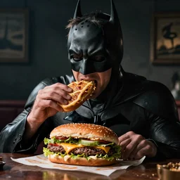 Ben Affleck's Batman eating a Whopper