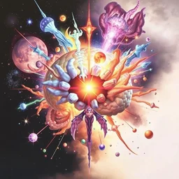 cosmic brain explosion by artgerm