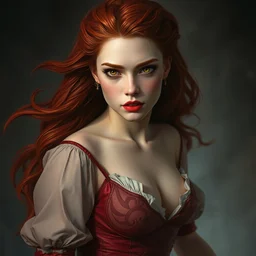 goddess of the scarlet rot sadie sink, highly detailed, digital painting, artstation, concept art, smooth, sharp focus, illustration, unreal engine 5, 8 k, art by artgerm and greg rutkowski and edgar maxence