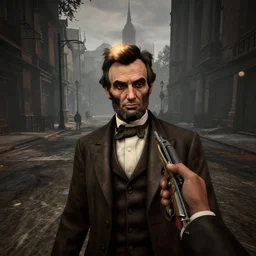 abraham lincoln in dishonored 2, first person, game screenshot