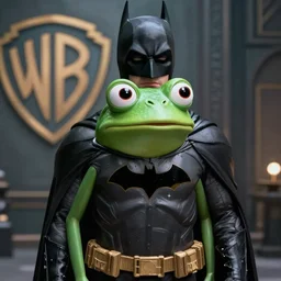pepe green frog as batman, film still the dark knight, high quality, hd, 4 k, warner, hbo, cinema frame, screenshot