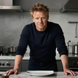 gordon ramsay in the style of zdzislaw beksinski