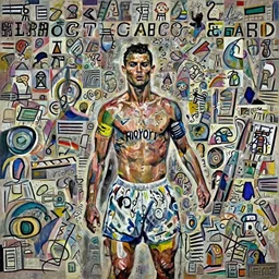 ronaldo nazario, painted by lucian freud