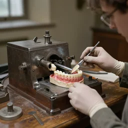 medieval dental laboratory.