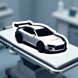 stylized logo of a car on an operating table. r / outrun.