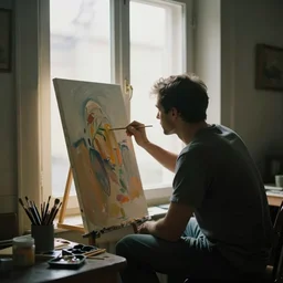 “the man by the window painting”