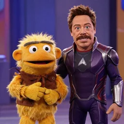 film still of Animal from the Muppet Show as Tony Stark in Avengers Endgame, 8k,