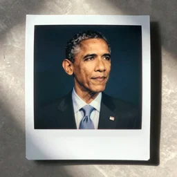 Polaroid picture of Barack Obama