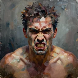 anger and frustration on canvas