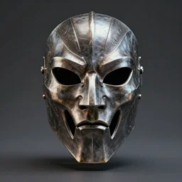 a realistic demodus draculae steel mask, epic scale, character concept art, face symmetry, intricate accurate details, artstation trending, octane render, cinematic color grading, soft light, rule of thirds, golden ratio, like a professional model, cinematic, 8 k, clear.