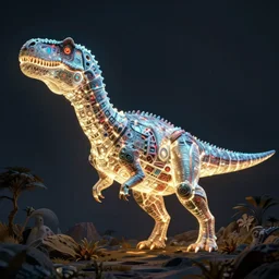 glowing psionic dinosaur