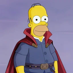A still of Homer Simpson as Dr. Strange. Extremely detailed. Beautiful. 4K. Award winning.