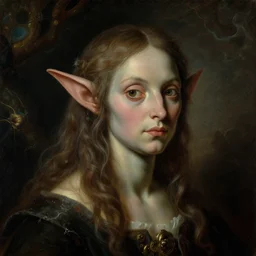 a close - up rococo portrait of an spriggan elf. dark, beautifully illuminated organic surroundings. 1 8 th century science fiction fantasy painting by jean - honore fragonard, moebius, and stanislaw fernandes.