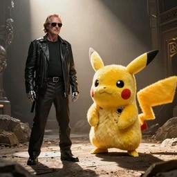 Jack Nicholson plays Terminator, scene where his pikachu endoskeleton gets exposed
