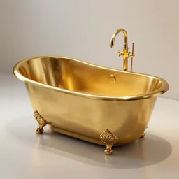 gold bathtub designed by zaha hadid