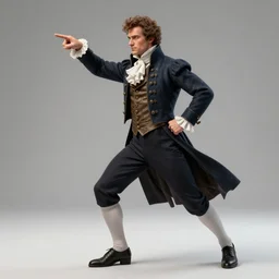 johnny bravo wearing victorian clothes, action pose, full body, octane render, nvidia raytracing demo, detailed, 8 k, masterpiece