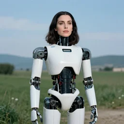 a portrait of a 🤖 in a scenic environment by marina abramovic