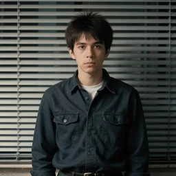 hyperrealist, studio ghibli dull colors portrait from close encounters of the third kind 1 9 7 7 of venetian blinds.