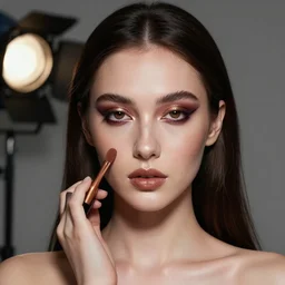 portrait of a druid girl, royal liquid wooden makeup, studio light, by terry richardson, 8 5 mm
