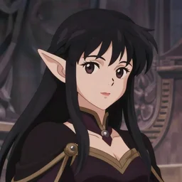 dark elf drow princess, pirotess from record of the lodoss war, beautiful face, fantasy anime, studio ghibli, cinematic, 4K