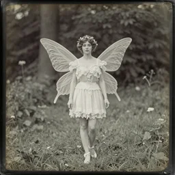 early 1 9 0 0 s photograph of a fairy, daguerrotype, victorian