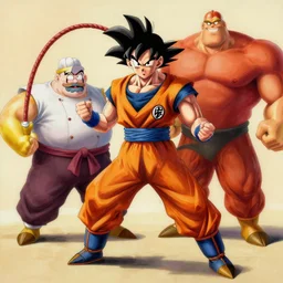 a beautiful painting of goku hitting the whip while walter white and mr. incredible cook uncanny meth in super mario 6 4., painting by yoji shinkawa, yoshikata amano, ruan jia, greg ruthowski, artstation