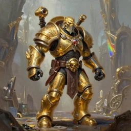 ultra realist soft painting of a single Berserker, very intricate details, golden ratio, volumetric rainbow lighting, reflections, refractions, symmetry accurate anatomy features, fantasy background, unreal render, Boris Vallejo artstyle