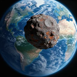 an high resolution photo of a meteorite about to hit the earth, photography, movie still, hyper realism, 4 k, dramatic lighting, cinematic, cinestill