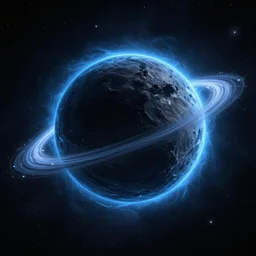 Black Hole from Interstellar but in Blue, 4K, very detailed