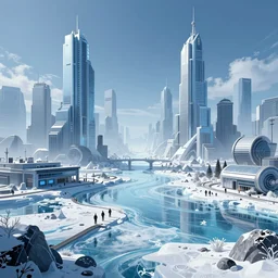 Icepunk landscape digital art
