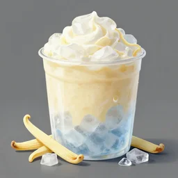 a portrait of vanilla ice made out of vanilla and ice, concept art, matte painting